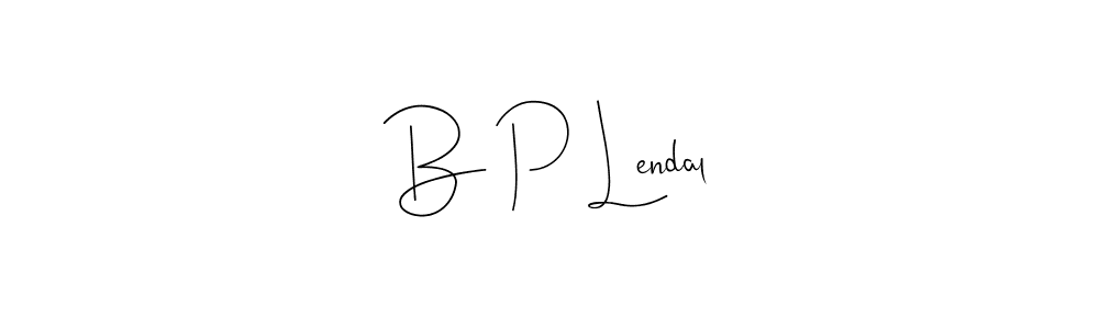 The best way (Andilay-7BmLP) to make a short signature is to pick only two or three words in your name. The name B P Lendal include a total of six letters. For converting this name. B P Lendal signature style 4 images and pictures png