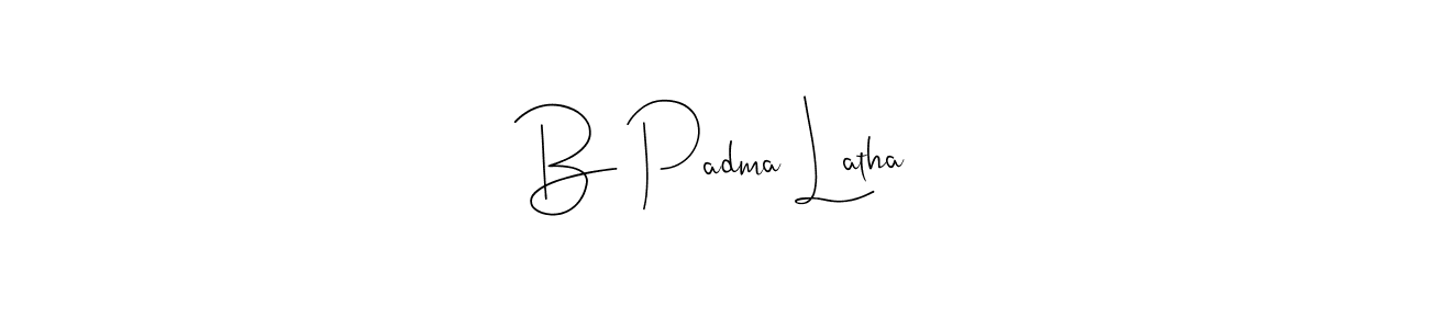 Make a beautiful signature design for name B Padma Latha. With this signature (Andilay-7BmLP) style, you can create a handwritten signature for free. B Padma Latha signature style 4 images and pictures png