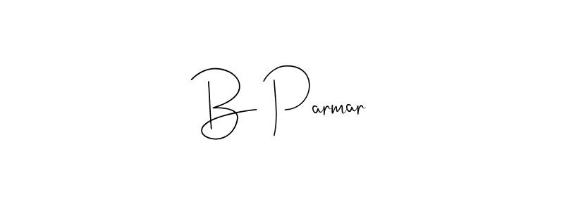 The best way (Andilay-7BmLP) to make a short signature is to pick only two or three words in your name. The name B Parmar include a total of six letters. For converting this name. B Parmar signature style 4 images and pictures png
