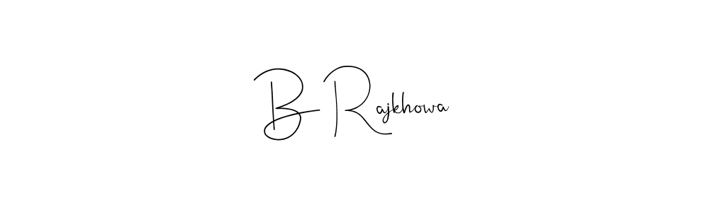 Use a signature maker to create a handwritten signature online. With this signature software, you can design (Andilay-7BmLP) your own signature for name B Rajkhowa. B Rajkhowa signature style 4 images and pictures png