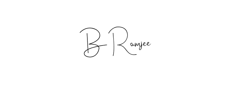 if you are searching for the best signature style for your name B Ramjee. so please give up your signature search. here we have designed multiple signature styles  using Andilay-7BmLP. B Ramjee signature style 4 images and pictures png