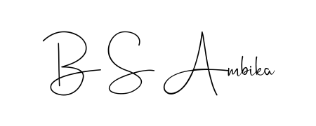 Master the art of signing with B S Ambika written in fluent Andilay-7BmLP script. A great template to practice and refine your handwriting. B S Ambika signature style 4 images and pictures png