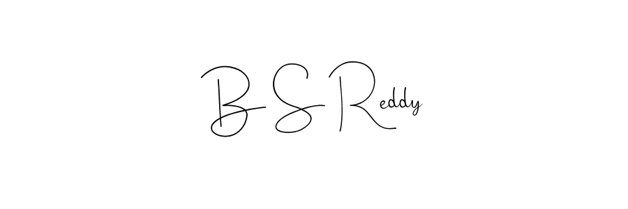 The best way (Andilay-7BmLP) to make a short signature is to pick only two or three words in your name. The name B S Reddy include a total of six letters. For converting this name. B S Reddy signature style 4 images and pictures png