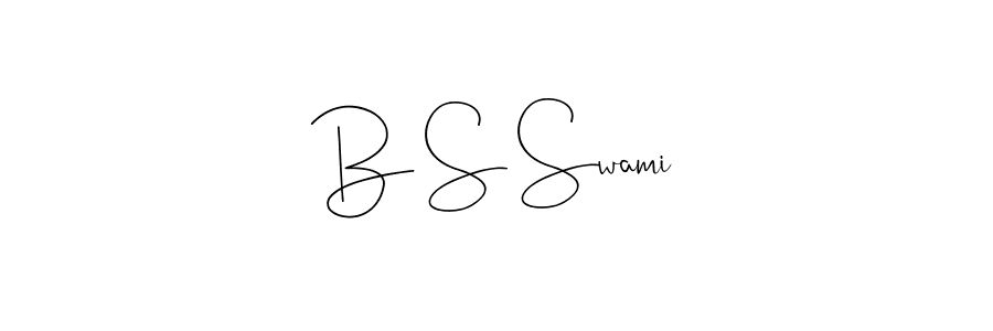 How to make B S Swami name signature. Use Andilay-7BmLP style for creating short signs online. This is the latest handwritten sign. B S Swami signature style 4 images and pictures png