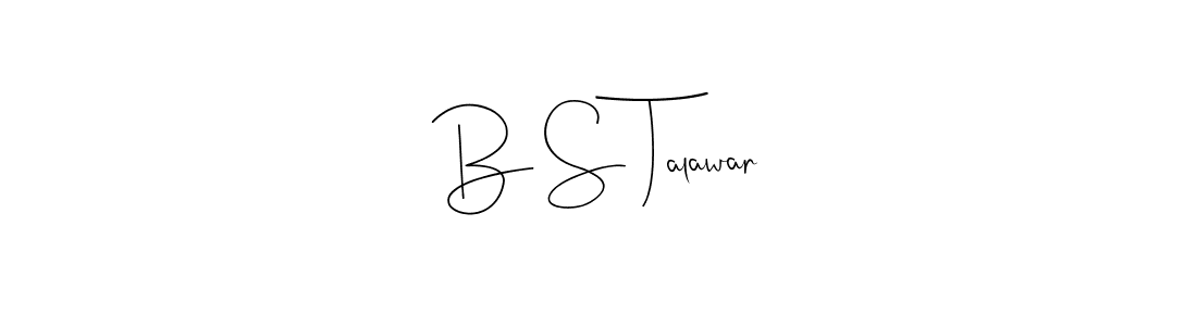 Create a beautiful signature design for name B S Talawar. With this signature (Andilay-7BmLP) fonts, you can make a handwritten signature for free. B S Talawar signature style 4 images and pictures png