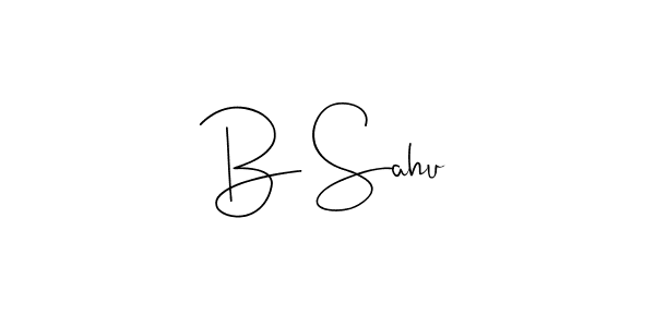 Make a beautiful signature design for name B Sahu. With this signature (Andilay-7BmLP) style, you can create a handwritten signature for free. B Sahu signature style 4 images and pictures png
