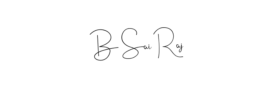 Design your own signature with our free online signature maker. With this signature software, you can create a handwritten (Andilay-7BmLP) signature for name B Sai Raj. B Sai Raj signature style 4 images and pictures png
