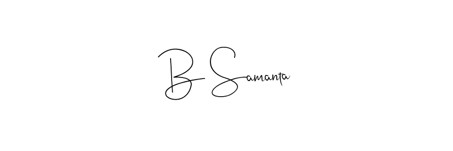 Use a signature maker to create a handwritten signature online. With this signature software, you can design (Andilay-7BmLP) your own signature for name B Samanta. B Samanta signature style 4 images and pictures png