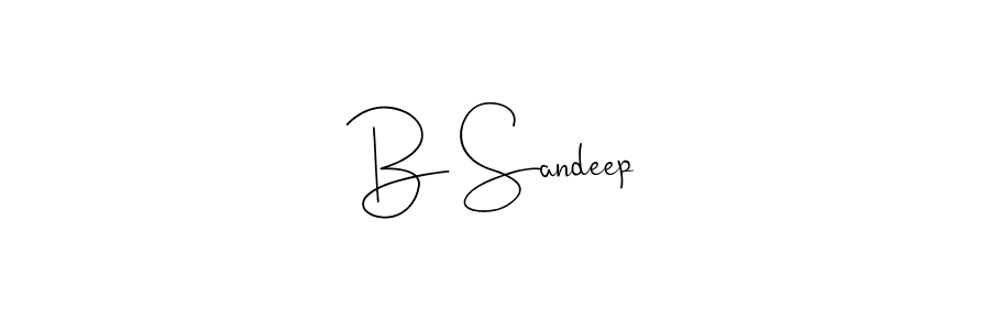 Also we have B Sandeep name is the best signature style. Create professional handwritten signature collection using Andilay-7BmLP autograph style. B Sandeep signature style 4 images and pictures png