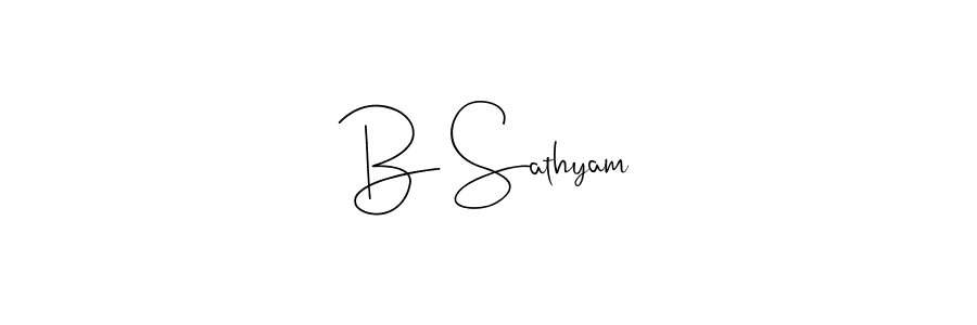 Also we have B Sathyam name is the best signature style. Create professional handwritten signature collection using Andilay-7BmLP autograph style. B Sathyam signature style 4 images and pictures png
