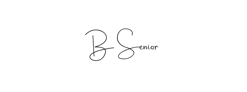 Make a beautiful signature design for name B Senior. Use this online signature maker to create a handwritten signature for free. B Senior signature style 4 images and pictures png