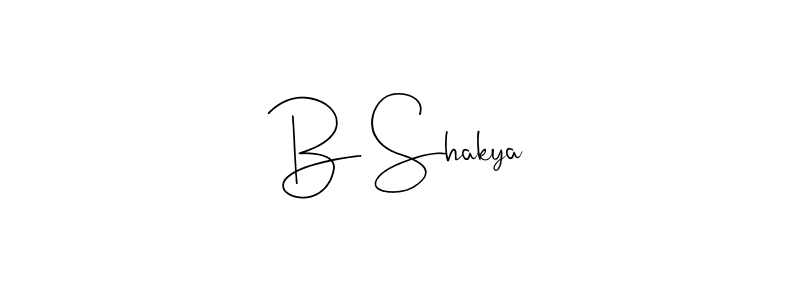 How to make B Shakya name signature. Use Andilay-7BmLP style for creating short signs online. This is the latest handwritten sign. B Shakya signature style 4 images and pictures png
