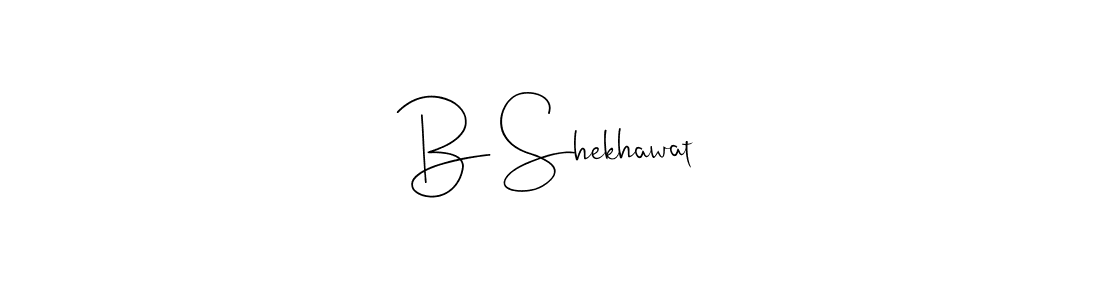 You should practise on your own different ways (Andilay-7BmLP) to write your name (B Shekhawat) in signature. don't let someone else do it for you. B Shekhawat signature style 4 images and pictures png