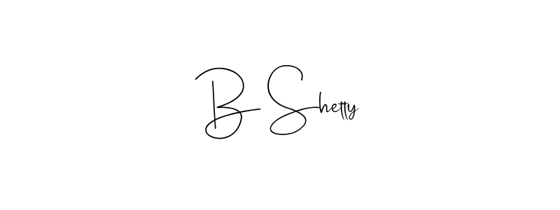 Make a beautiful signature design for name B Shetty. With this signature (Andilay-7BmLP) style, you can create a handwritten signature for free. B Shetty signature style 4 images and pictures png