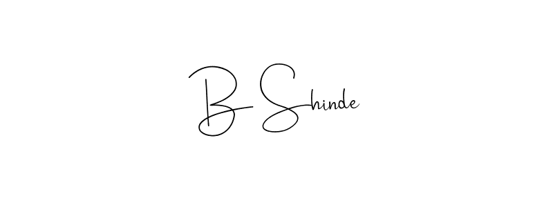 How to make B Shinde name signature. Use Andilay-7BmLP style for creating short signs online. This is the latest handwritten sign. B Shinde signature style 4 images and pictures png