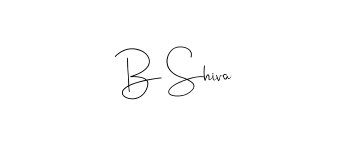 How to make B Shiva signature? Andilay-7BmLP is a professional autograph style. Create handwritten signature for B Shiva name. B Shiva signature style 4 images and pictures png