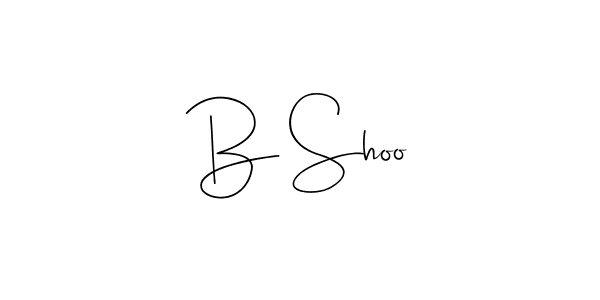 Also You can easily find your signature by using the search form. We will create B Shoo name handwritten signature images for you free of cost using Andilay-7BmLP sign style. B Shoo signature style 4 images and pictures png