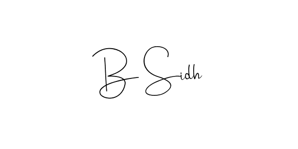 How to make B Sidh name signature. Use Andilay-7BmLP style for creating short signs online. This is the latest handwritten sign. B Sidh signature style 4 images and pictures png