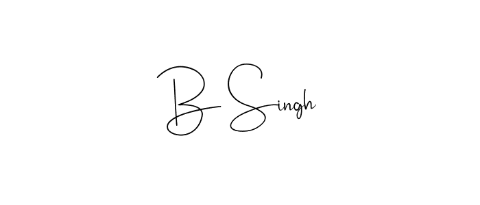 Make a beautiful signature design for name B Singh. With this signature (Andilay-7BmLP) style, you can create a handwritten signature for free. B Singh signature style 4 images and pictures png