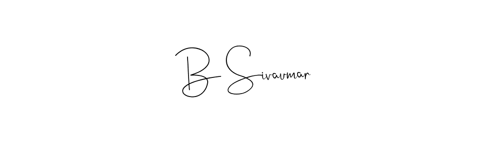 How to make B Sivaumar name signature. Use Andilay-7BmLP style for creating short signs online. This is the latest handwritten sign. B Sivaumar signature style 4 images and pictures png