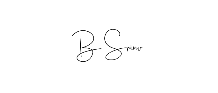 Use a signature maker to create a handwritten signature online. With this signature software, you can design (Andilay-7BmLP) your own signature for name B Srinu. B Srinu signature style 4 images and pictures png