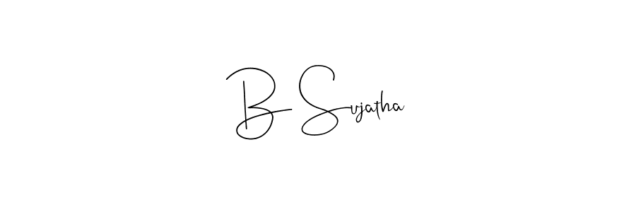 It looks lik you need a new signature style for name B Sujatha. Design unique handwritten (Andilay-7BmLP) signature with our free signature maker in just a few clicks. B Sujatha signature style 4 images and pictures png