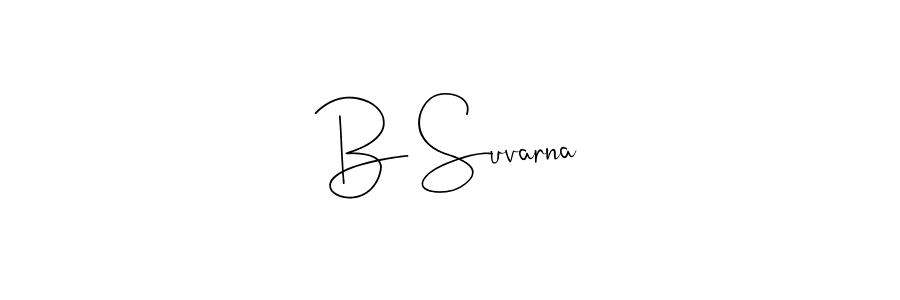 Make a beautiful signature design for name B Suvarna. With this signature (Andilay-7BmLP) style, you can create a handwritten signature for free. B Suvarna signature style 4 images and pictures png