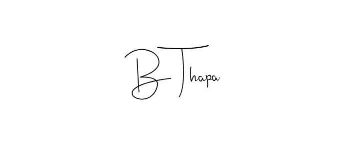 How to make B Thapa name signature. Use Andilay-7BmLP style for creating short signs online. This is the latest handwritten sign. B Thapa signature style 4 images and pictures png