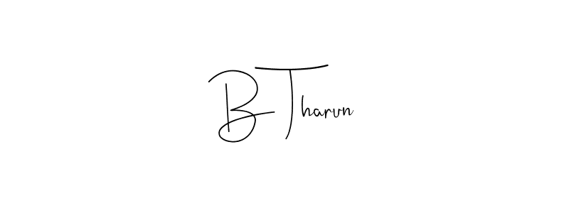 if you are searching for the best signature style for your name B Tharun. so please give up your signature search. here we have designed multiple signature styles  using Andilay-7BmLP. B Tharun signature style 4 images and pictures png