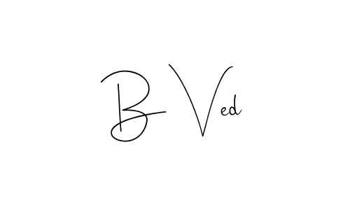 B Ved stylish signature style. Best Handwritten Sign (Andilay-7BmLP) for my name. Handwritten Signature Collection Ideas for my name B Ved. B Ved signature style 4 images and pictures png