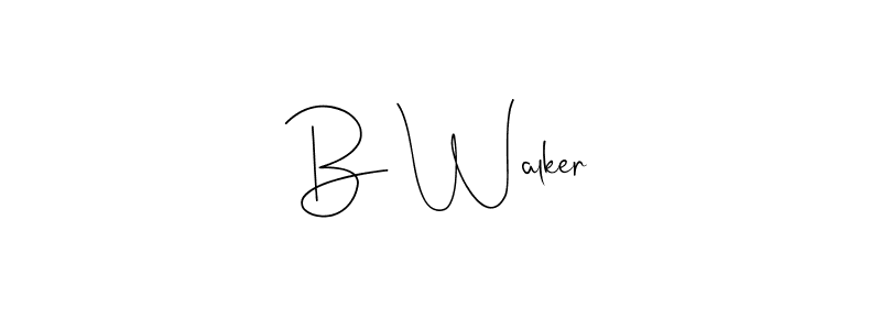 Andilay-7BmLP is a professional signature style that is perfect for those who want to add a touch of class to their signature. It is also a great choice for those who want to make their signature more unique. Get B Walker name to fancy signature for free. B Walker signature style 4 images and pictures png