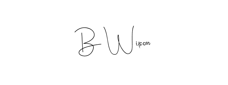 Andilay-7BmLP is a professional signature style that is perfect for those who want to add a touch of class to their signature. It is also a great choice for those who want to make their signature more unique. Get B Wilson name to fancy signature for free. B Wilson signature style 4 images and pictures png
