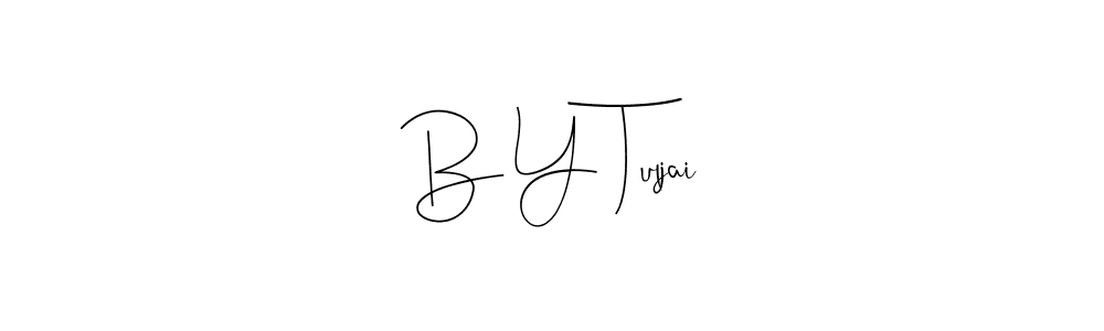 Make a beautiful signature design for name B Y Tuljai. With this signature (Andilay-7BmLP) style, you can create a handwritten signature for free. B Y Tuljai signature style 4 images and pictures png