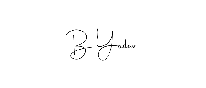 You should practise on your own different ways (Andilay-7BmLP) to write your name (B Yadav) in signature. don't let someone else do it for you. B Yadav signature style 4 images and pictures png