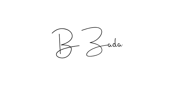 Also You can easily find your signature by using the search form. We will create B Zada name handwritten signature images for you free of cost using Andilay-7BmLP sign style. B Zada signature style 4 images and pictures png