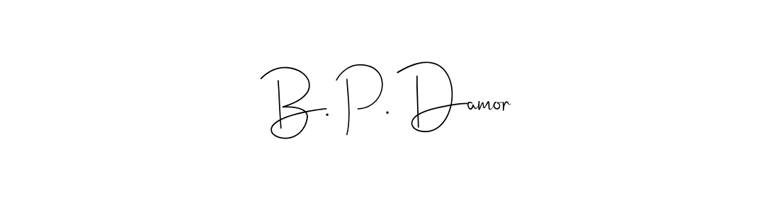 Make a beautiful signature design for name B. P. Damor. With this signature (Andilay-7BmLP) style, you can create a handwritten signature for free. B. P. Damor signature style 4 images and pictures png