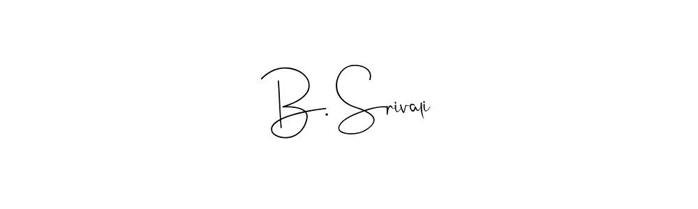 This is the best signature style for the B. Srivali name. Also you like these signature font (Andilay-7BmLP). Mix name signature. B. Srivali signature style 4 images and pictures png