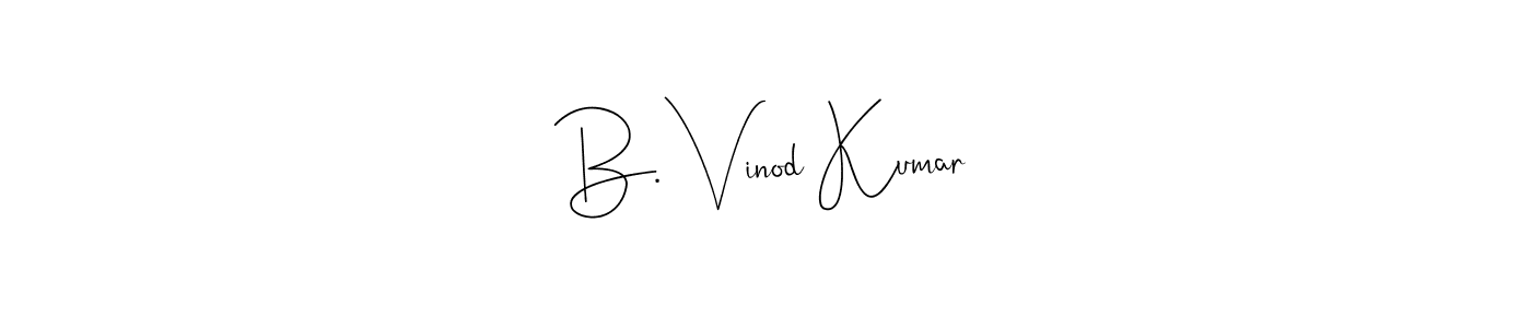 The best way (Andilay-7BmLP) to make a short signature is to pick only two or three words in your name. The name B. Vinod Kumar include a total of six letters. For converting this name. B. Vinod Kumar signature style 4 images and pictures png