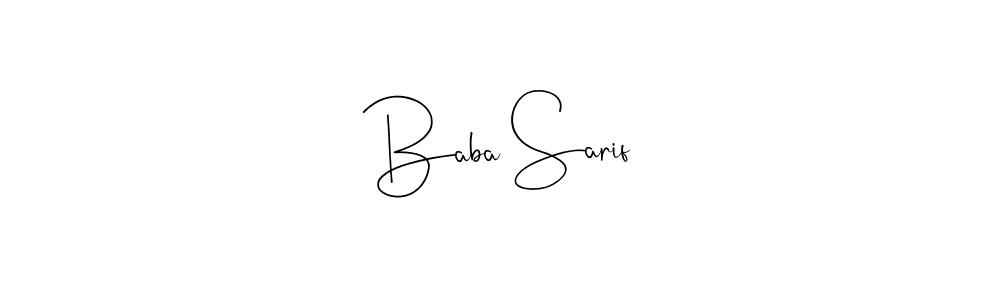 Make a beautiful signature design for name Baba Sarif. With this signature (Andilay-7BmLP) style, you can create a handwritten signature for free. Baba Sarif signature style 4 images and pictures png