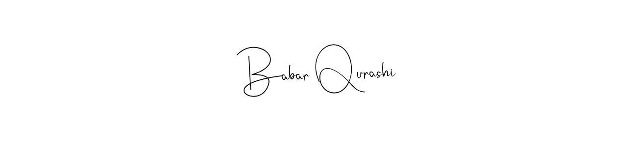 You should practise on your own different ways (Andilay-7BmLP) to write your name (Babar Qurashi) in signature. don't let someone else do it for you. Babar Qurashi signature style 4 images and pictures png