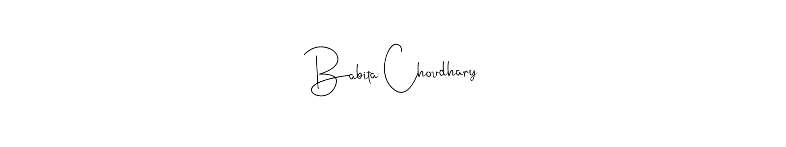 Also we have Babita Choudhary name is the best signature style. Create professional handwritten signature collection using Andilay-7BmLP autograph style. Babita Choudhary signature style 4 images and pictures png