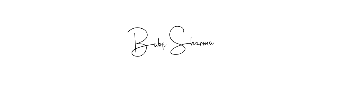 Once you've used our free online signature maker to create your best signature Andilay-7BmLP style, it's time to enjoy all of the benefits that Babli Sharma name signing documents. Babli Sharma signature style 4 images and pictures png