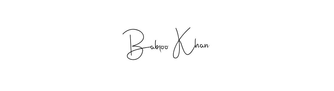 Design your own signature with our free online signature maker. With this signature software, you can create a handwritten (Andilay-7BmLP) signature for name Babloo Khan. Babloo Khan signature style 4 images and pictures png