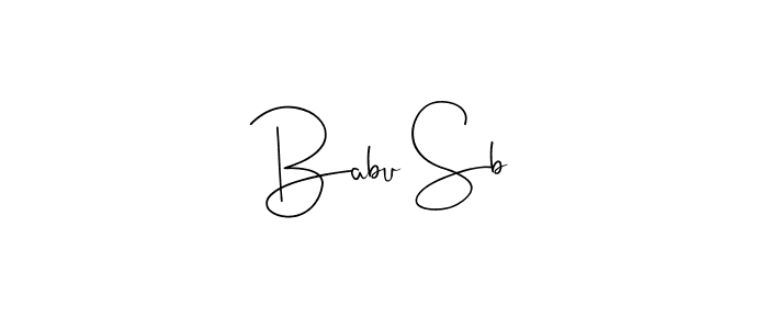 Design your own signature with our free online signature maker. With this signature software, you can create a handwritten (Andilay-7BmLP) signature for name Babu Sb. Babu Sb signature style 4 images and pictures png