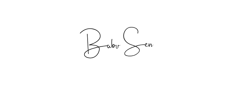 How to make Babu Sen signature? Andilay-7BmLP is a professional autograph style. Create handwritten signature for Babu Sen name. Babu Sen signature style 4 images and pictures png