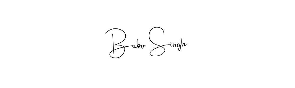 Create a beautiful signature design for name Babu Singh. With this signature (Andilay-7BmLP) fonts, you can make a handwritten signature for free. Babu Singh signature style 4 images and pictures png