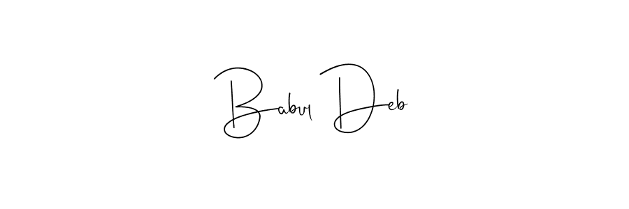 Use a signature maker to create a handwritten signature online. With this signature software, you can design (Andilay-7BmLP) your own signature for name Babul Deb. Babul Deb signature style 4 images and pictures png