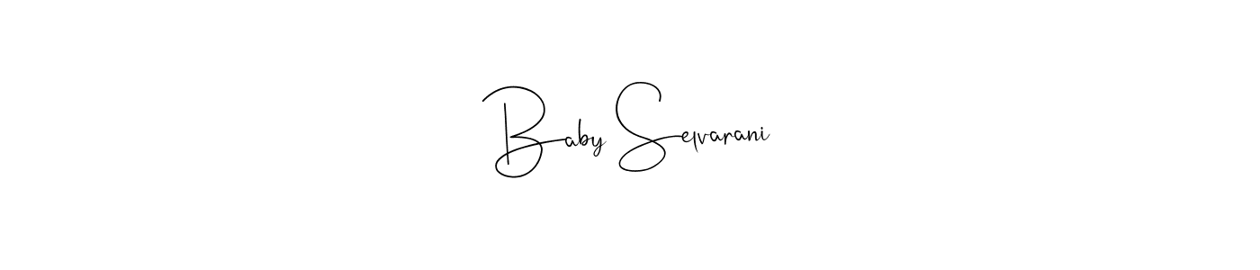 Create a beautiful signature design for name Baby Selvarani. With this signature (Andilay-7BmLP) fonts, you can make a handwritten signature for free. Baby Selvarani signature style 4 images and pictures png