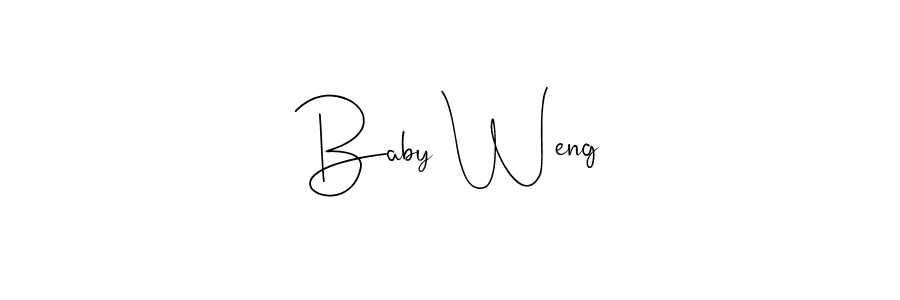 Create a beautiful signature design for name Baby Weng. With this signature (Andilay-7BmLP) fonts, you can make a handwritten signature for free. Baby Weng signature style 4 images and pictures png