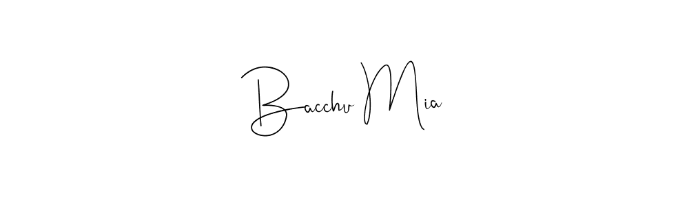 Use a signature maker to create a handwritten signature online. With this signature software, you can design (Andilay-7BmLP) your own signature for name Bacchu Mia. Bacchu Mia signature style 4 images and pictures png